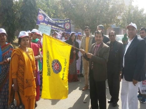 Awareness rally on beti bachao- beti padhao by volunteers in MDU